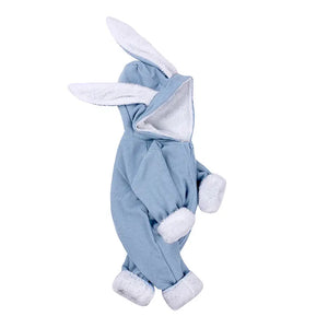 Winter bunny romper, Blue, US