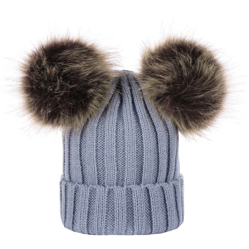 Grey Pom Pom Beanie