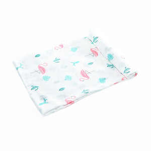 Flamingo, Bamboo and Cotton Muslin