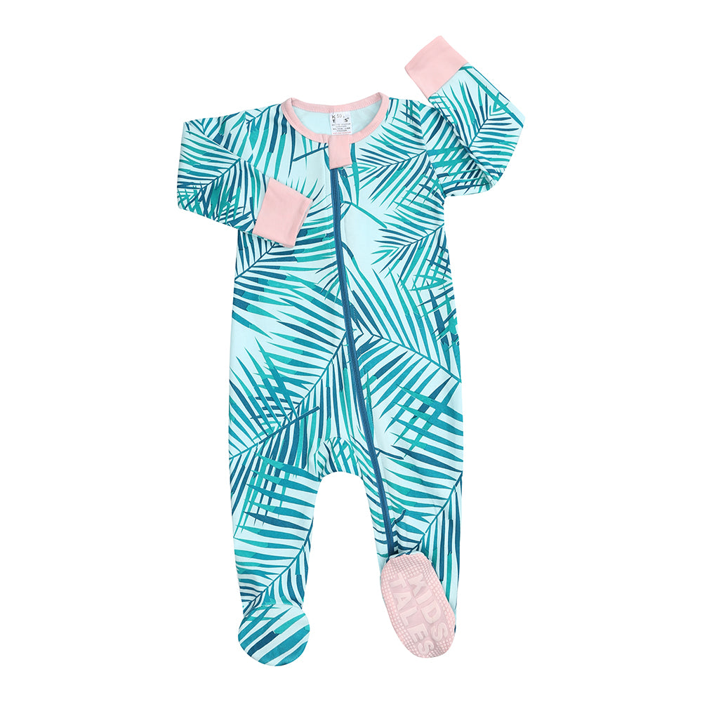 Miss Island footed Zip Romper, BG