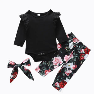 Black floral, BG