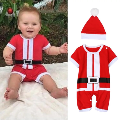 Christmas Romper and matching hat, US